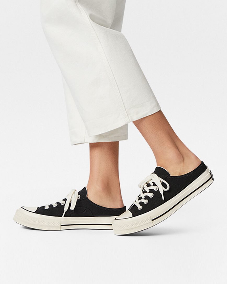 Women's Converse Chuck 70 Mule Low Top Shoes Black | AU 4316EK